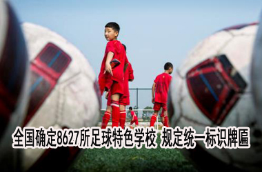 全国确定8627所足球特色学校 规定统一标识牌